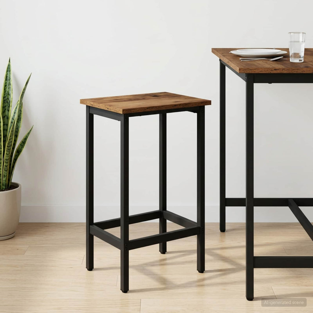 Barbænk Gammelt træ 40 x 32 x 74 cm Konstrueret træ