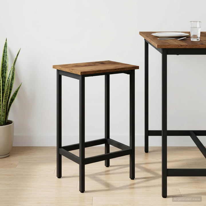 Barbænk Gammelt træ 40 x 32 x 74 cm Konstrueret træ