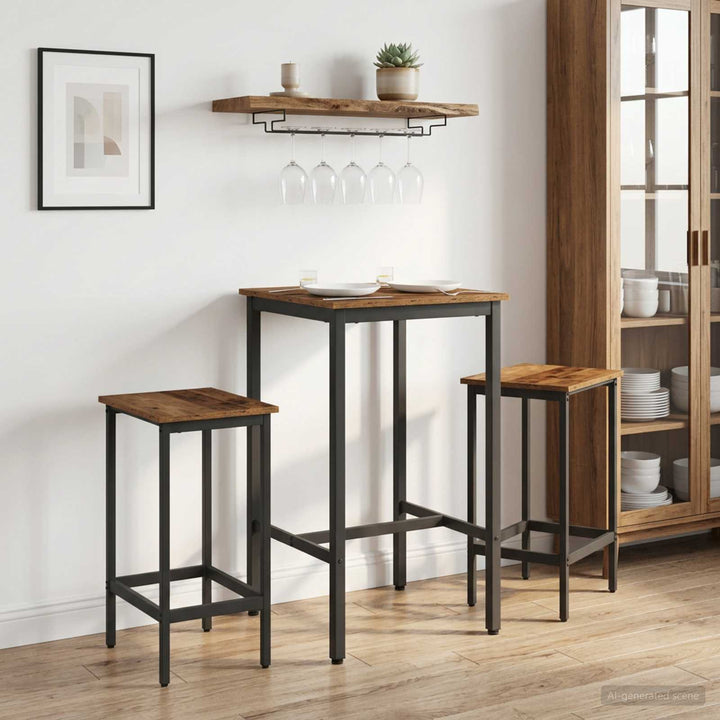 Barbænk 2 stk. Gammelt træ 40 x 32 x 74 cm Konstrueret træ
