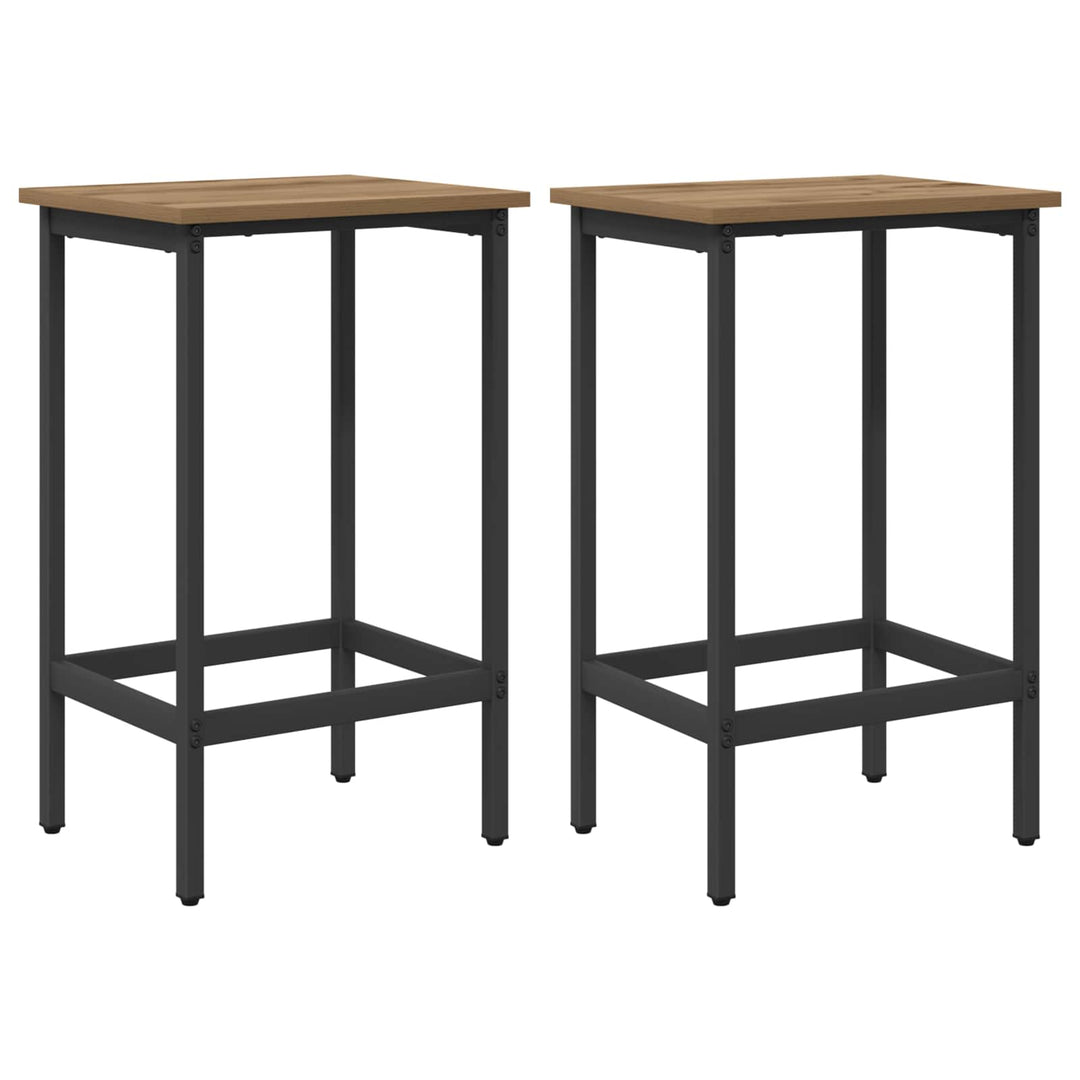 Barbænk 2 stk. Artisan-eg 40 x 32 x 74 cm Konstrueret træ
