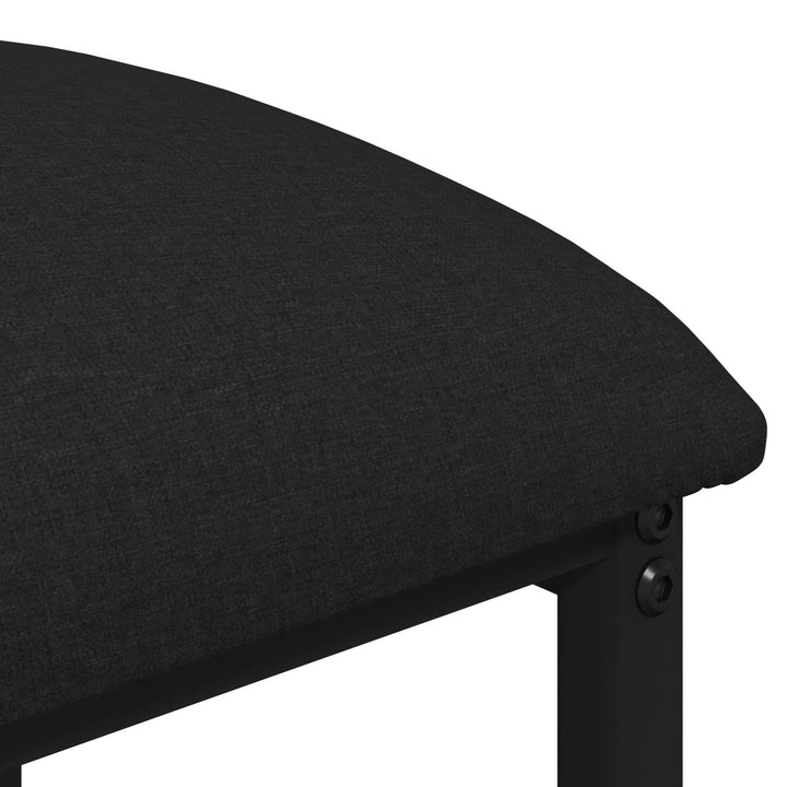 Barbænk 2 stk. Sort 40 x 32 x 74 cm Konstrueret træ