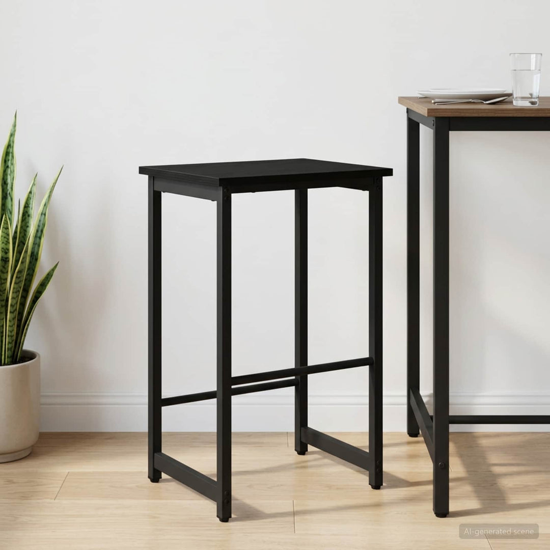 Barbænk Sort eg 40 x 32 x 64 cm Konstrueret træ