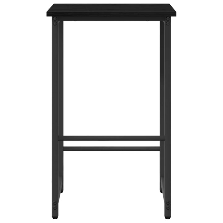 Barbænk 2 stk. Sort eg 40 x 32 x 64 cm Konstrueret træ