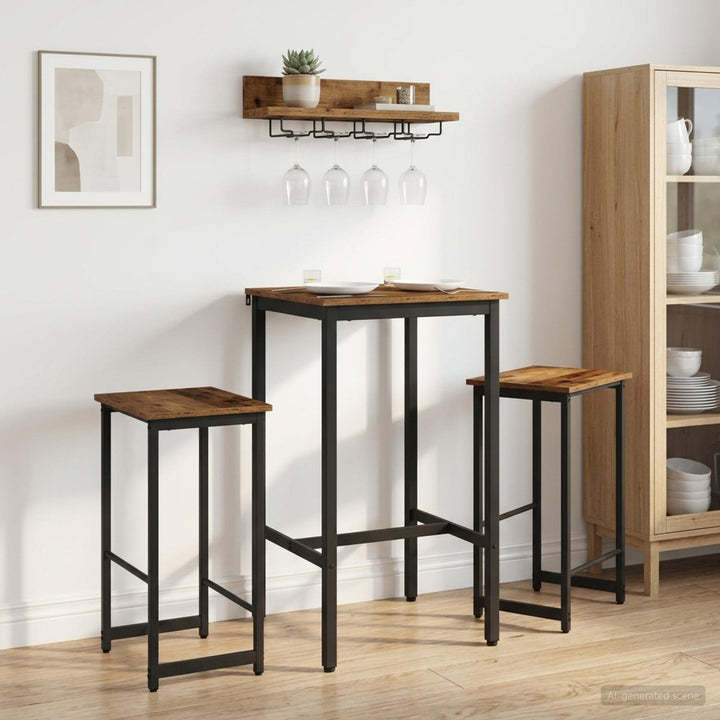 Barbænk 2 stk. Gammelt træ 40 x 32 x 64 cm Konstrueret træ