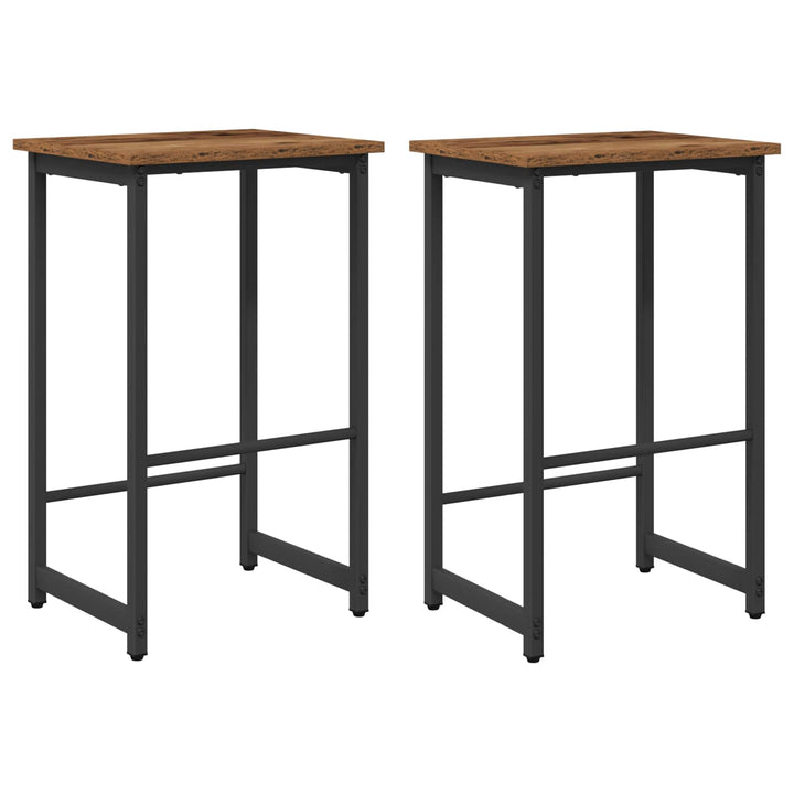 Barbænk 2 stk. Gammelt træ 40 x 32 x 64 cm Konstrueret træ
