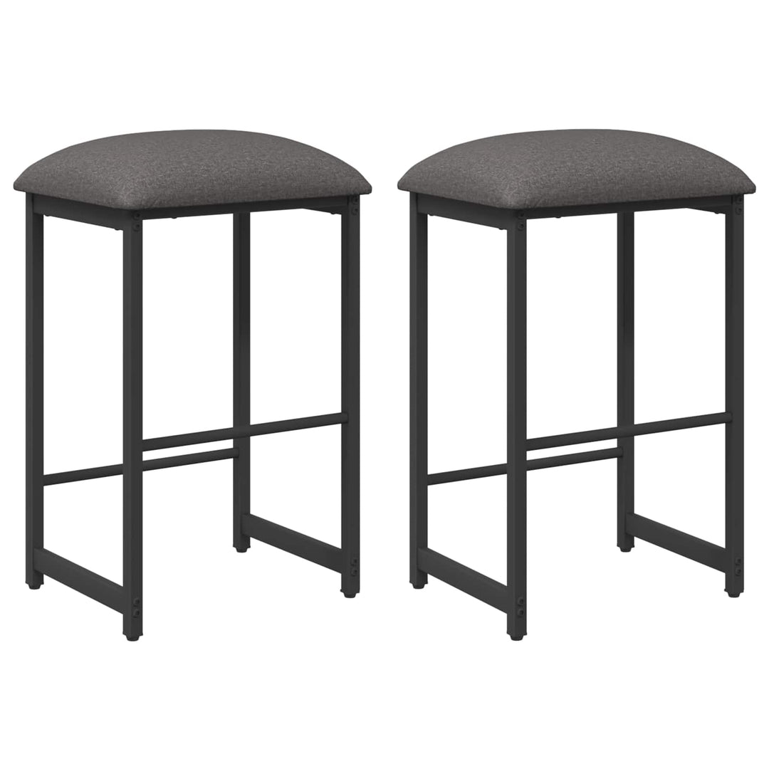 Barbænk 2 stk. Lysegrå 40 x 32 x 64 cm Konstrueret træ
