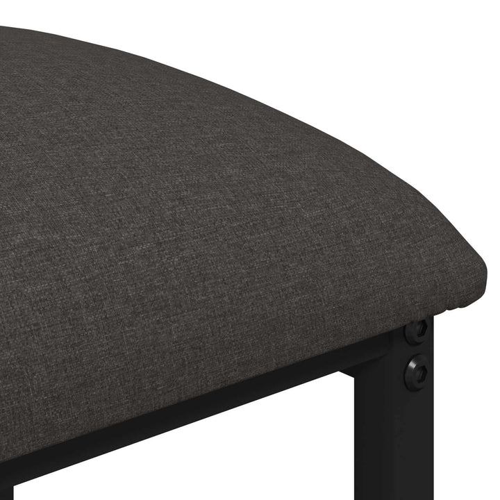 Barbænk 2 stk. Mørkegrå 40 x 32 x 74 cm Konstrueret træ