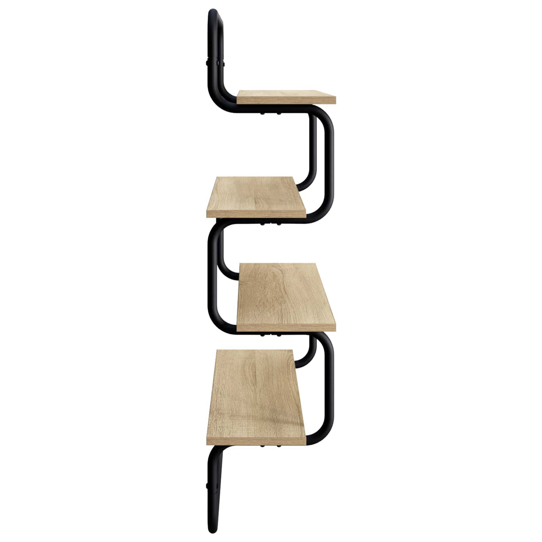 4-lags væghylde Sonoma-eg 60 x 24,5 x 104 cm Konstrueret træ