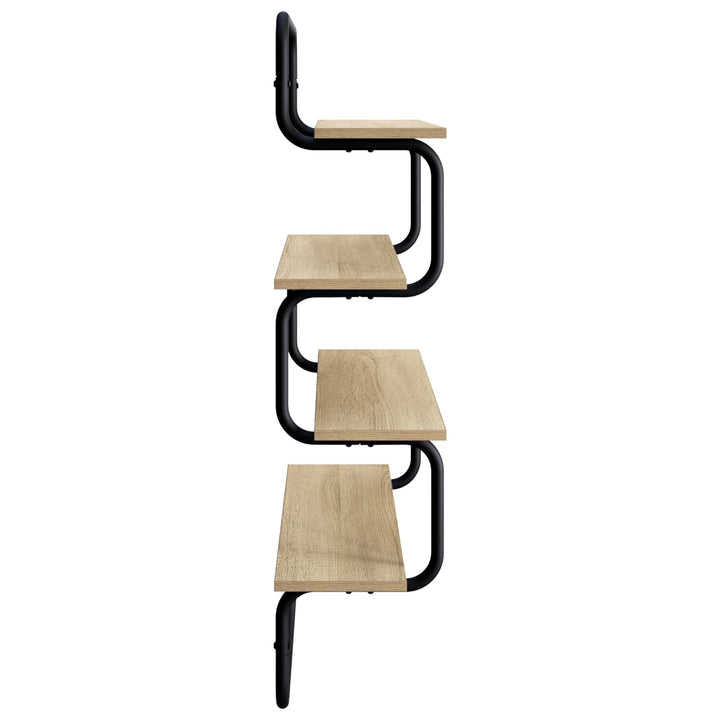 4-lags væghylde Sonoma-eg 60 x 24,5 x 104 cm Konstrueret træ