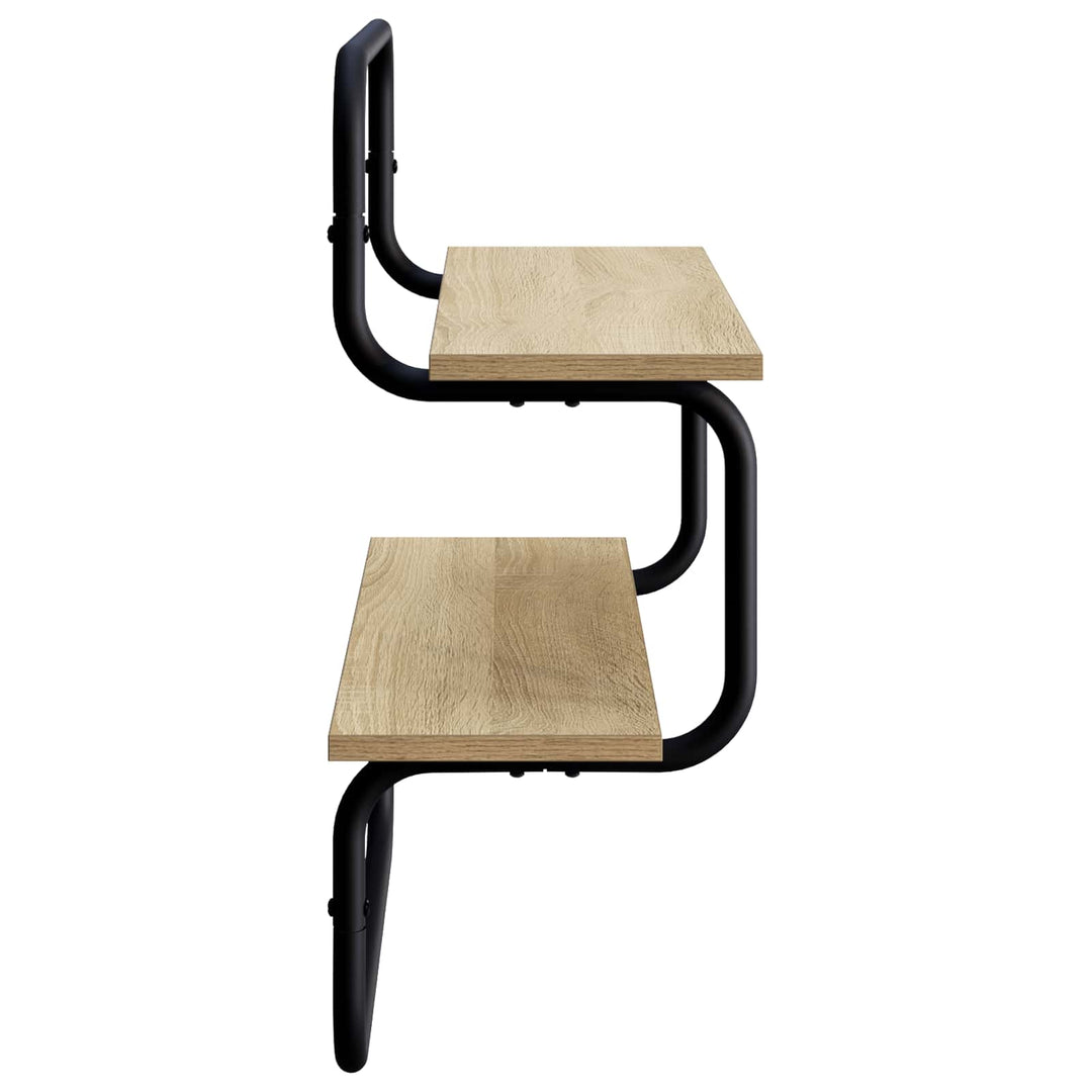 Væghylde med 2 niveauer Sonoma-eg 60 x 24,5 x 61 cm