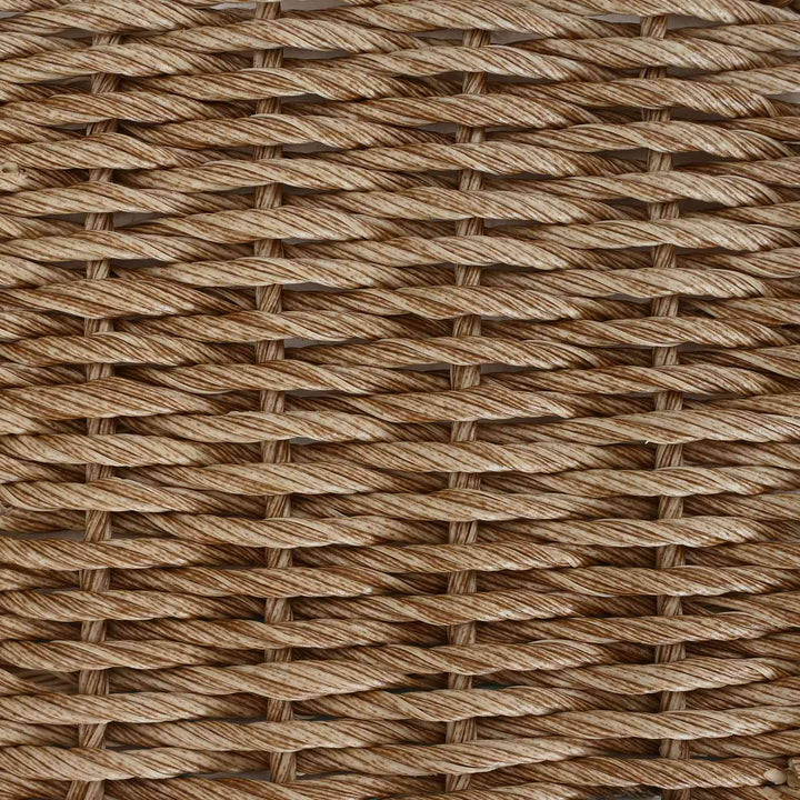 Havemøbel Bord Beige 100 x 55 x 37 cm PE Rattan og Glas