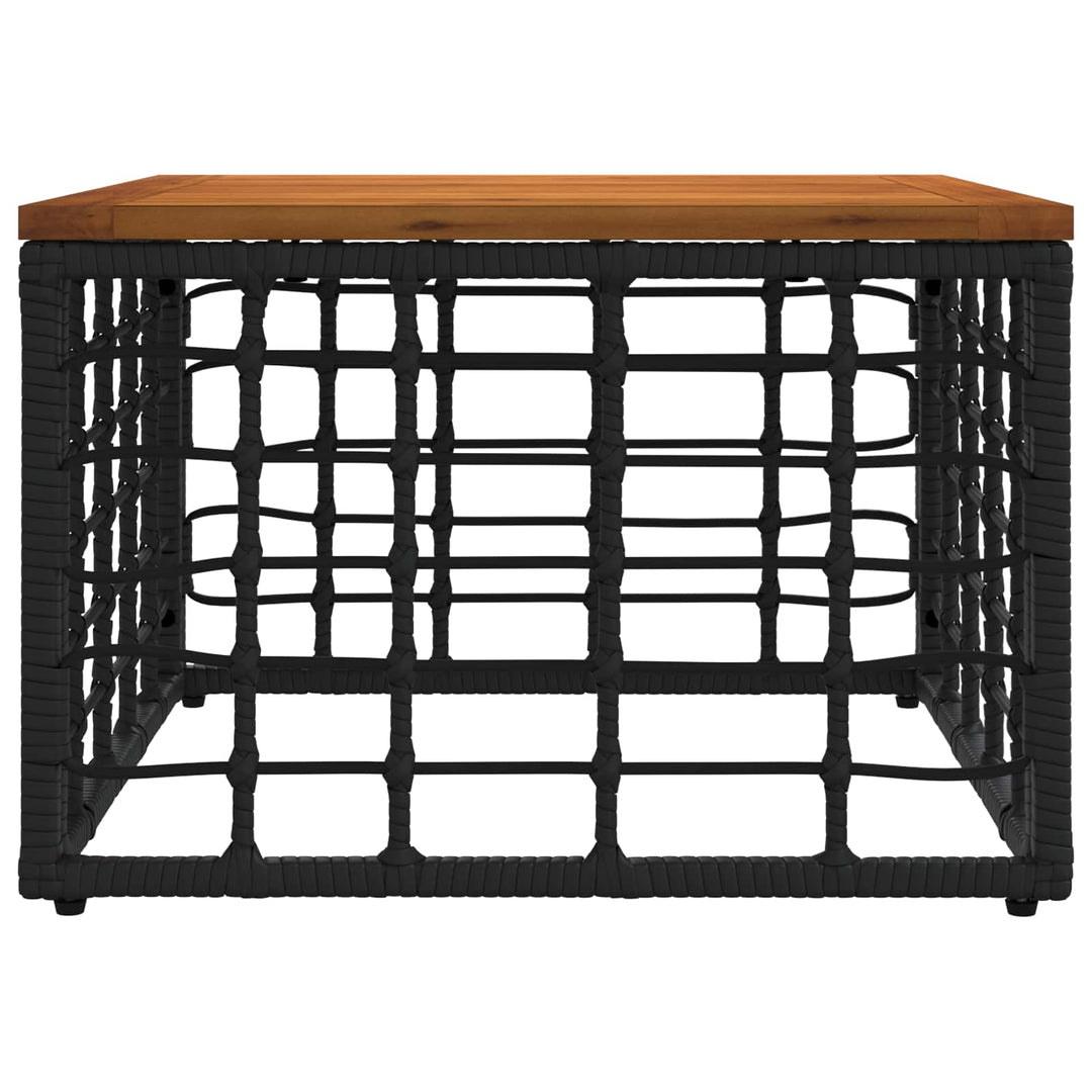 Havemøbel Bord Sort og naturlig 55 x 55 x 37 cm