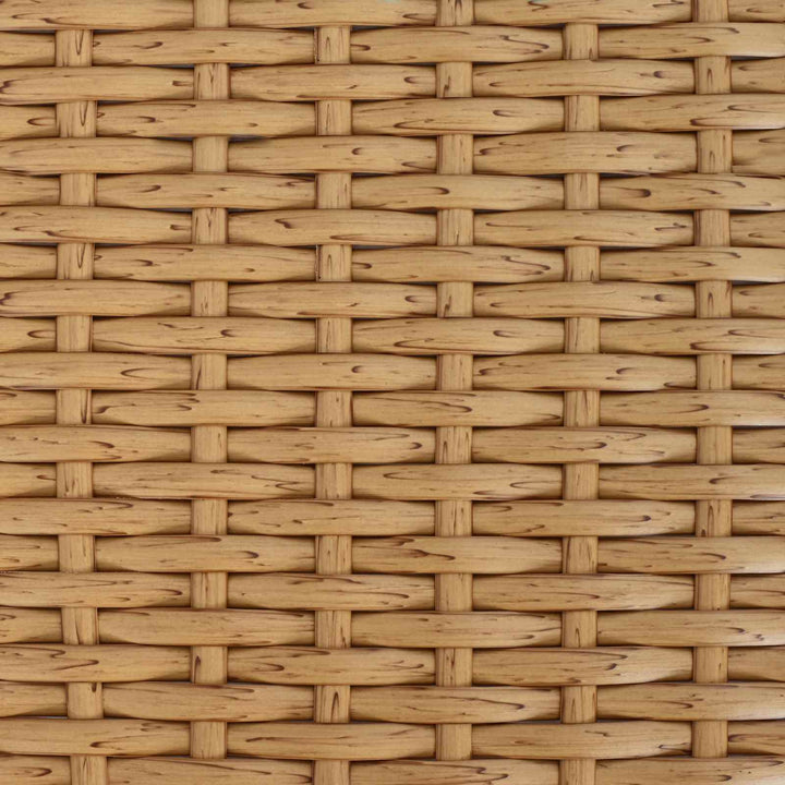 Havemøbel Bord Naturfarvet 55 x 55 x 37 cm PE Rattan og Glas