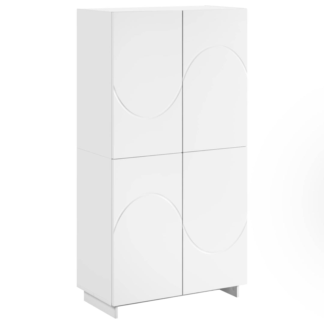 Highboard Hvid 79 x 41 x 151 cm Konstrueret træ