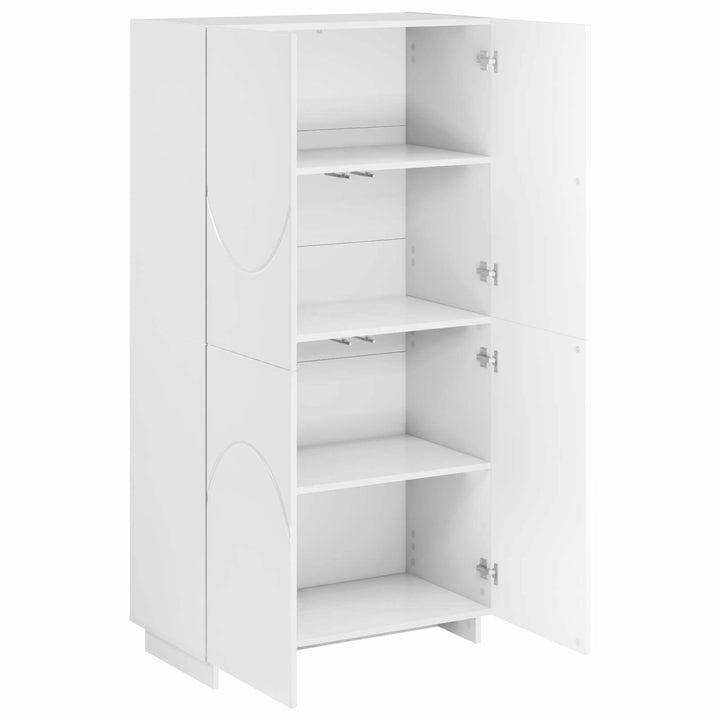 Highboard Hvid 79 x 41 x 151 cm Konstrueret træ