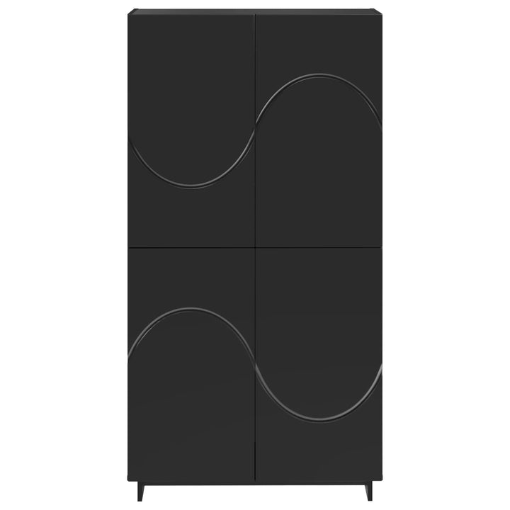Highboard Sort 79 x 41 x 151 cm Konstrueret træ