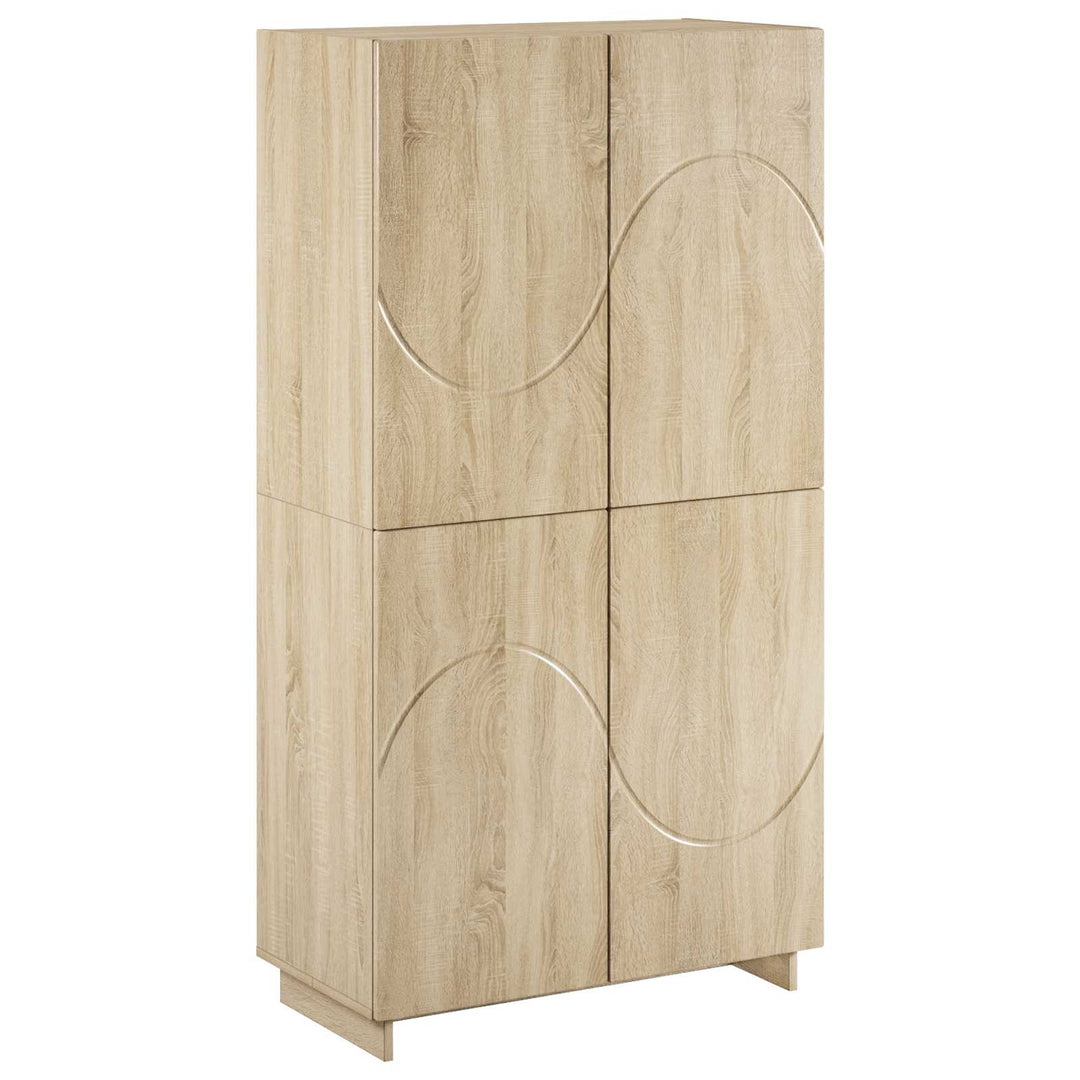 Highboard Sonoma-eg 79x41x151 cm Konstrueret træ