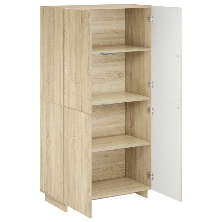 Highboard Sonoma-eg 79x41x151 cm Konstrueret træ