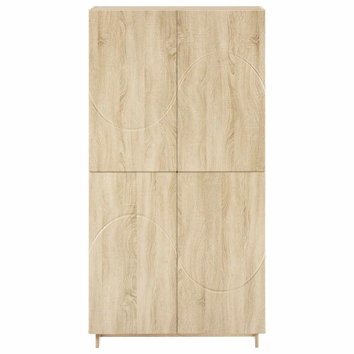 Highboard Sonoma-eg 79x41x151 cm Konstrueret træ