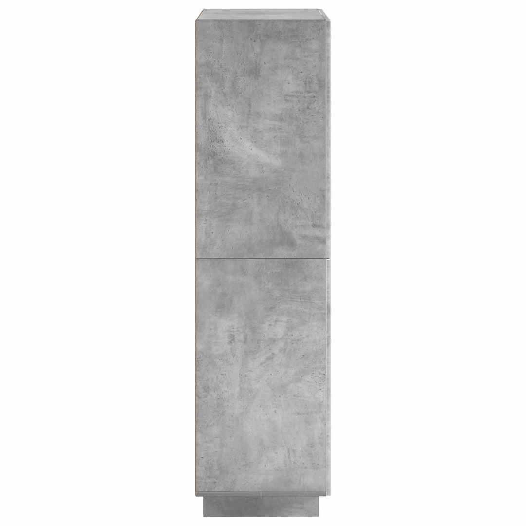 Highboard Betongrå 79 x 41 x 151 cm Konstrueret træ