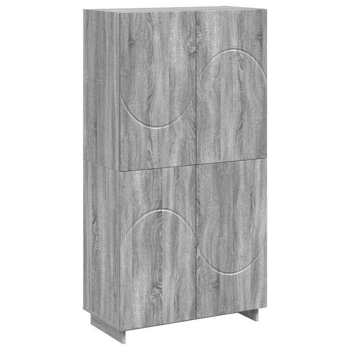 Highboard Grå Sonoma 79 x 41 x 151 cm Konstrueret træ