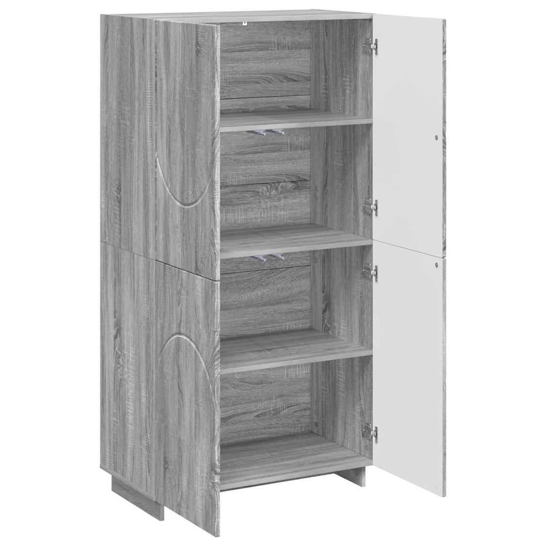 Highboard Grå Sonoma 79 x 41 x 151 cm Konstrueret træ