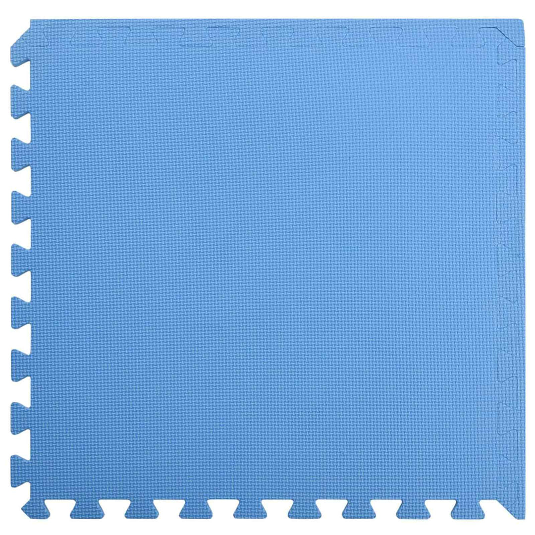 Poolbundmåtte 6 pcs Blå 2,16 ㎡ EVA skum
