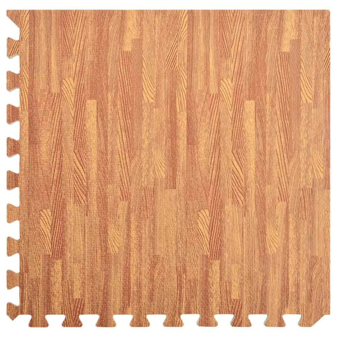 Poolbundmåtte 12 pcs træ 4,32 ㎡ EVA skum