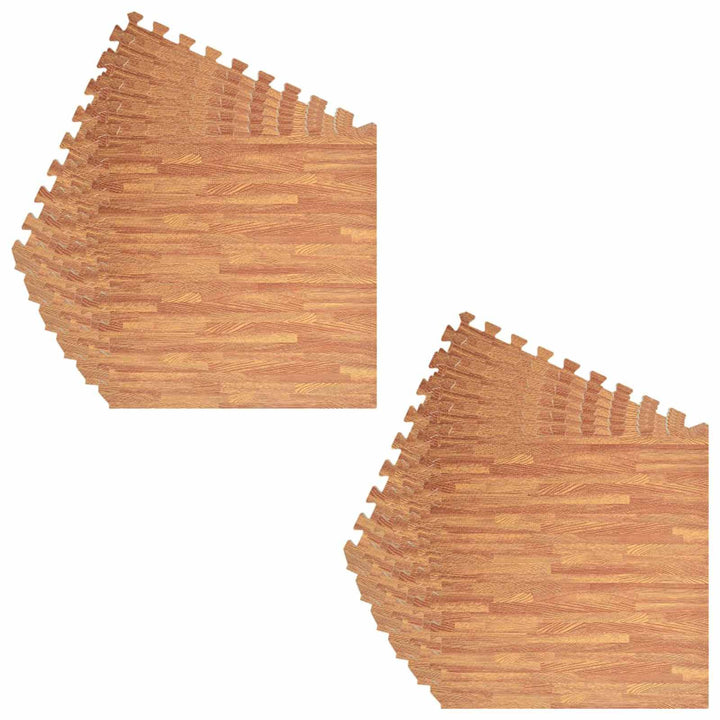 Poolbundmåtte 12 pcs træ 4,32 ㎡ EVA skum
