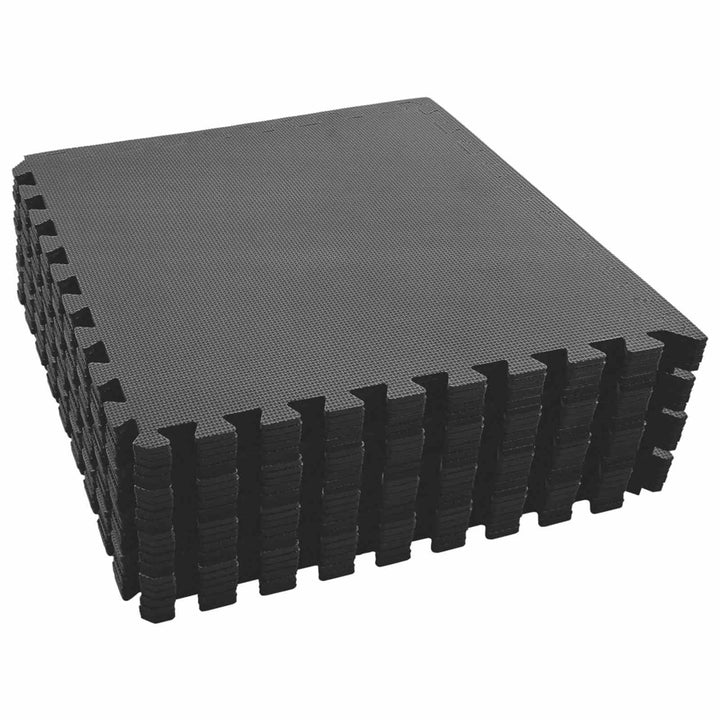 Poolbundmåtte 24 pcs Sort 8,64 ㎡ EVA skum