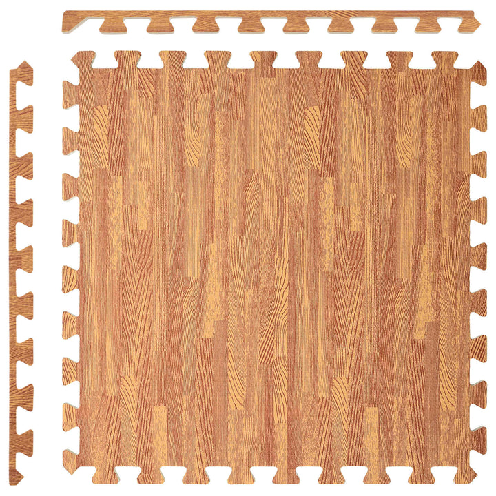 Poolbundmåtte 40 pcs træ 14,4 m² EVA skum