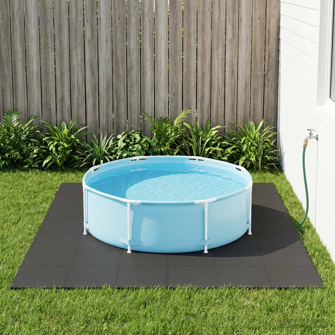 Poolbundmåtte 50 pcs Sort 18 m² EVA skum