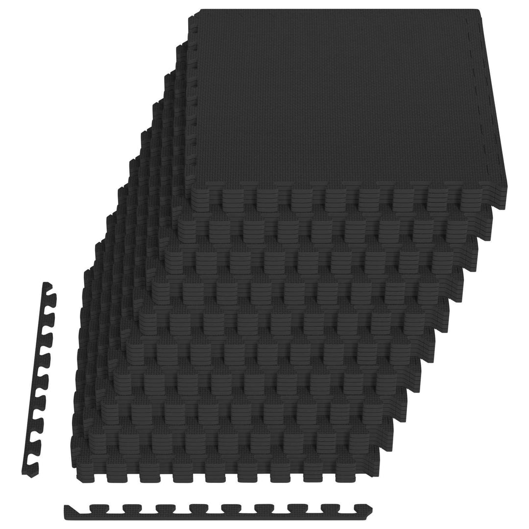 Poolbundmåtte 50 pcs Sort 18 m² EVA skum