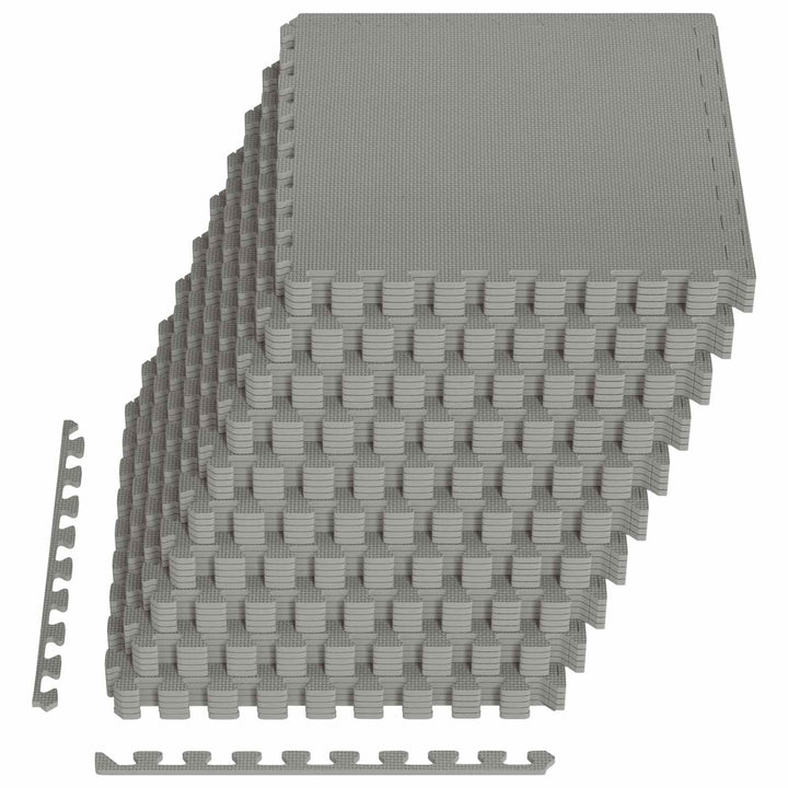 Poolbundmåtte 50 pcs Grå 18 m² EVA skum