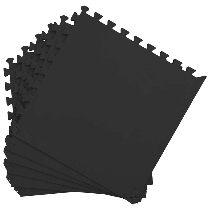 Poolbundmåtte 24 pcs Sort 8,64 m² EVA skum