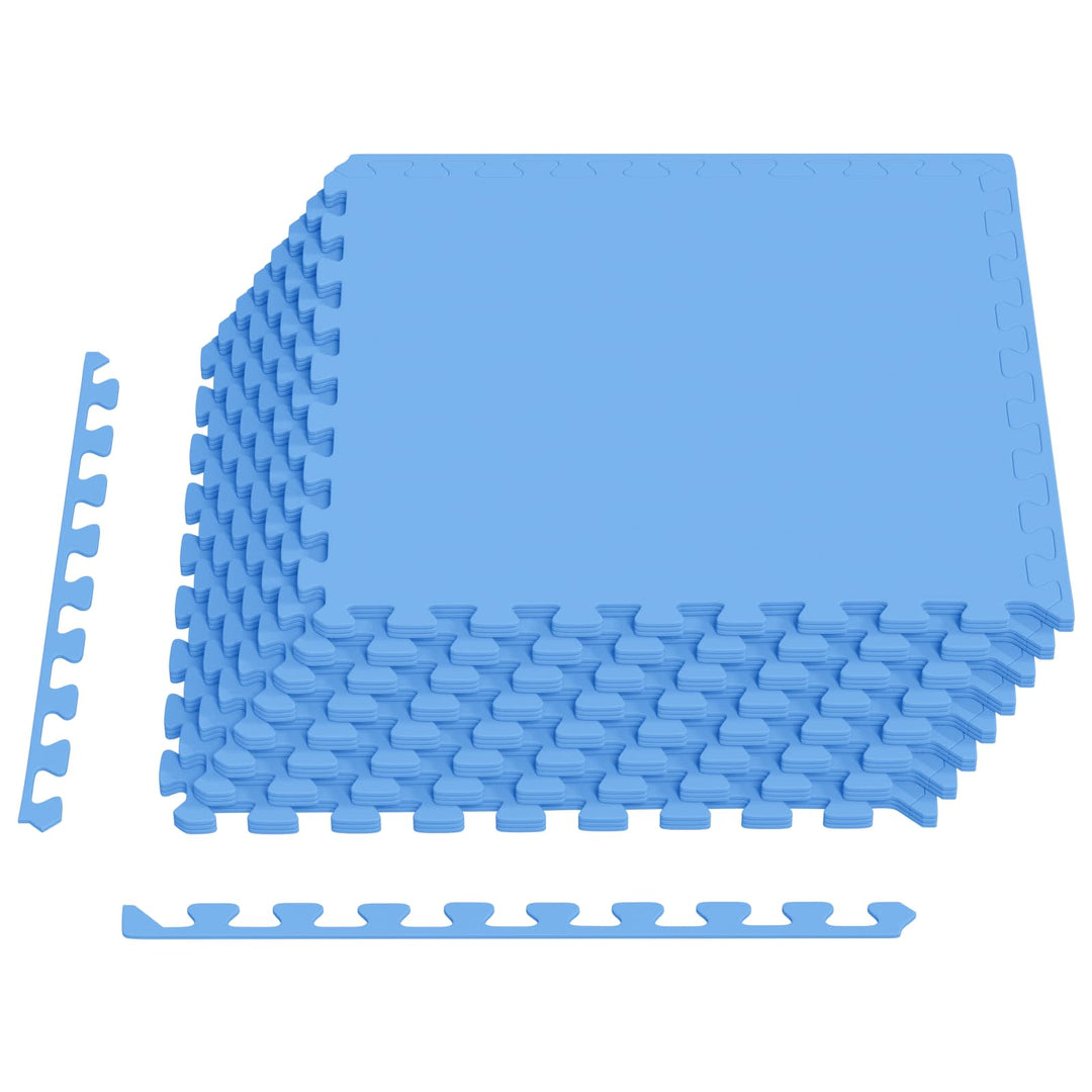 Poolbundmåtte 24 pcs Blå 8,64 m² EVA skum