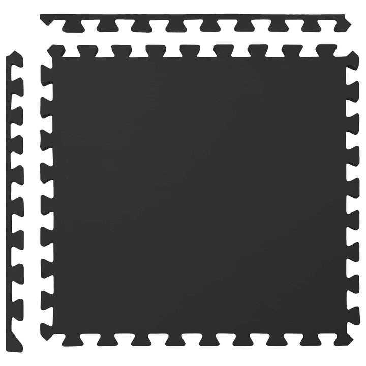 Poolbundmåtte 40 pcs Sort 14,4 m² EVA skum