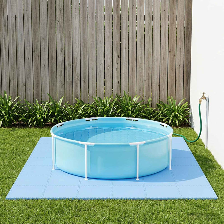 Poolbundmåtte 40 pcs Blå 14,4 m² EVA skum