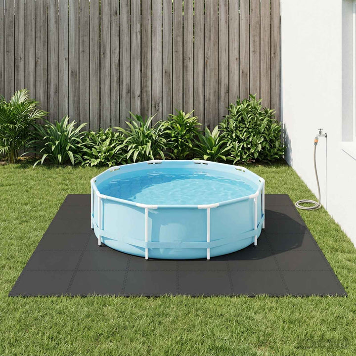 Poolbundmåtte 50 pcs Sort 18 m² EVA skum
