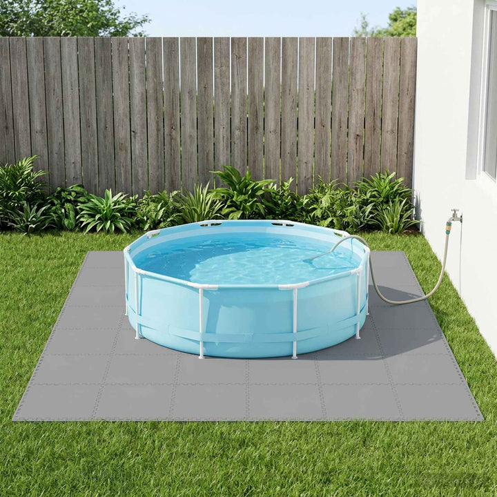 Poolbundmåtte 50 pcs Grå 18 m² EVA skum
