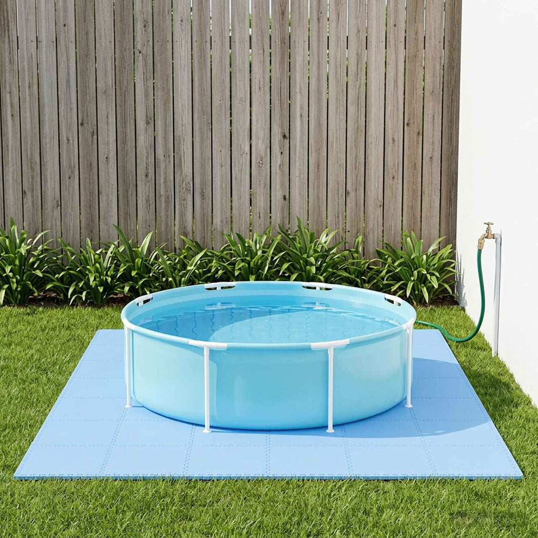 Poolbundmåtte 50 pcs Blå 18 m² EVA skum
