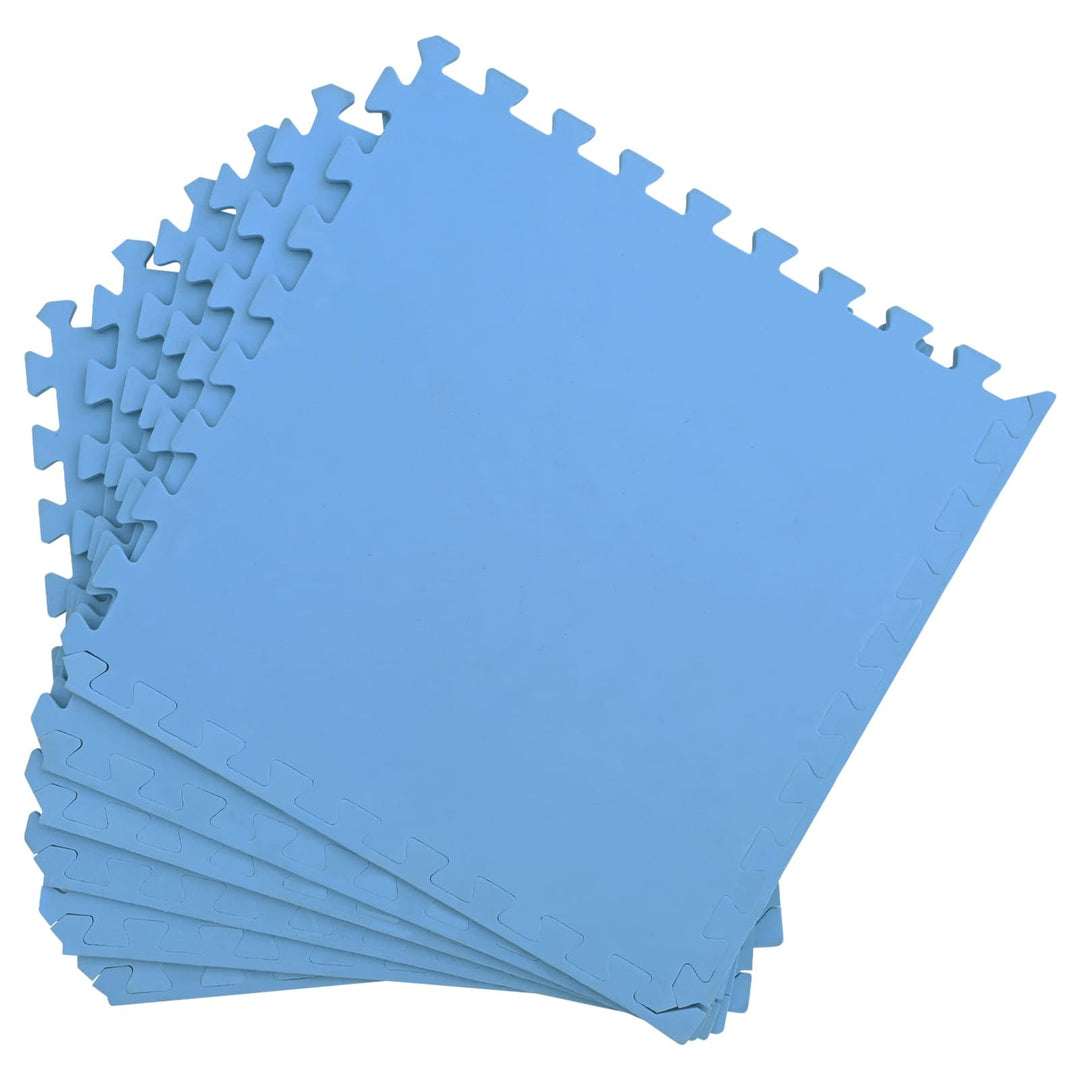 Poolbundmåtte 50 pcs Blå 18 m² EVA skum
