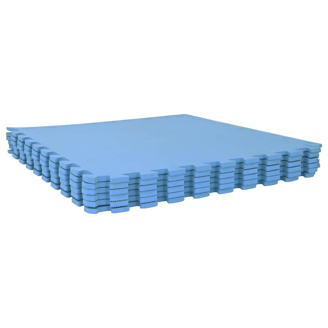 Poolbundmåtte 50 pcs Blå 18 m² EVA skum