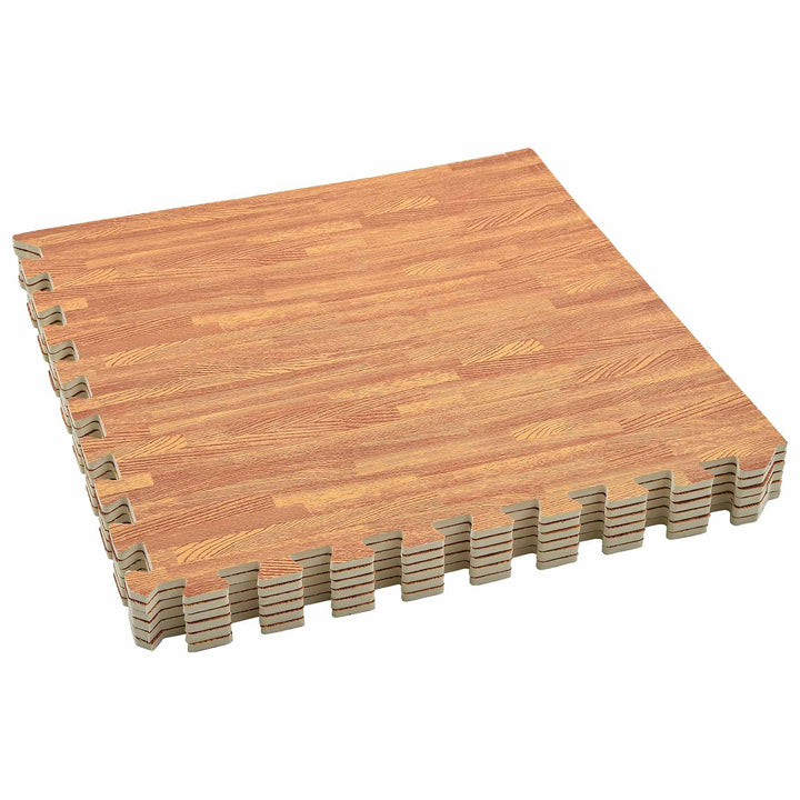 Poolbundmåtte 12 pcs træ 4,32 m² EVA skum