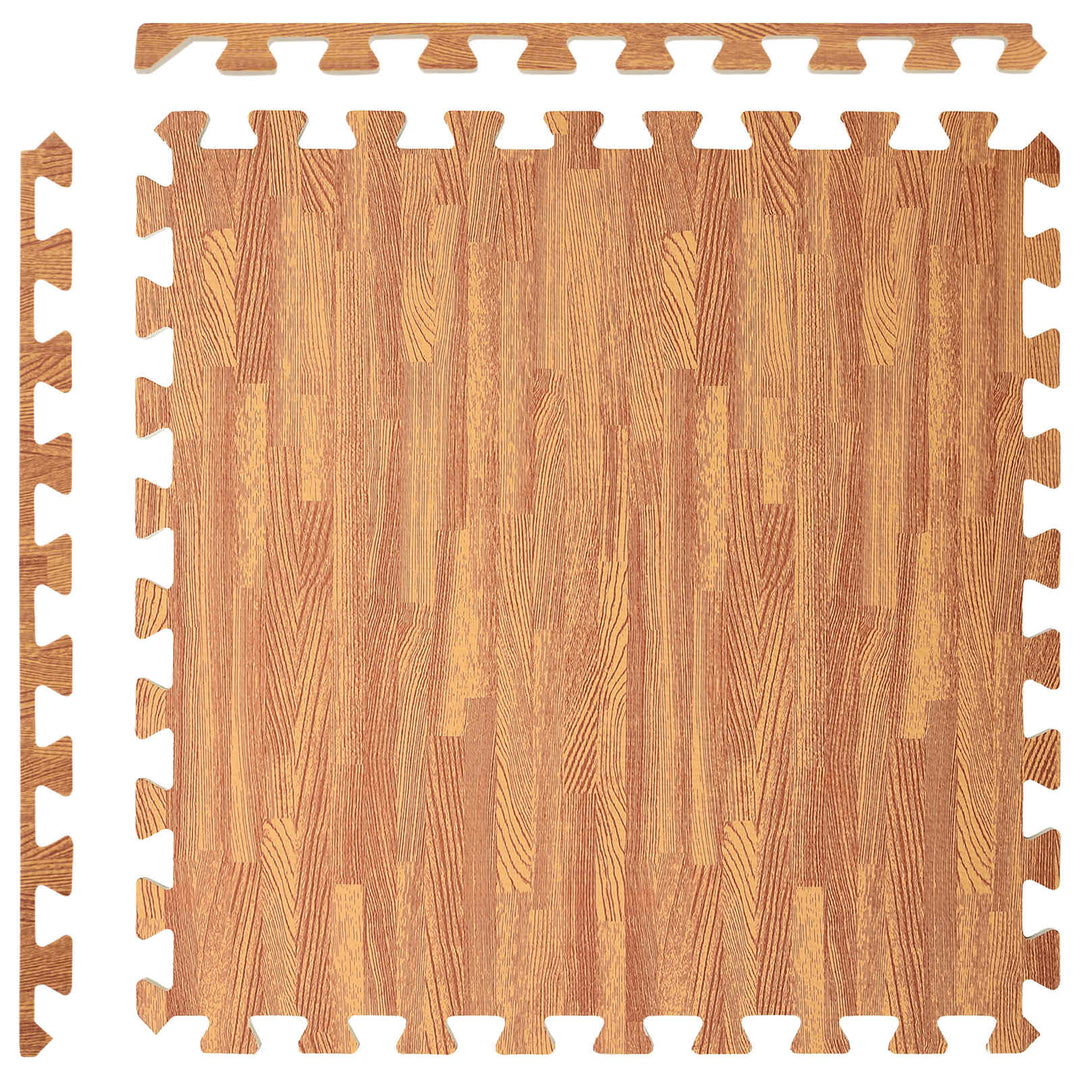 Poolbundmåtte 12 pcs træ 4,32 m² EVA skum