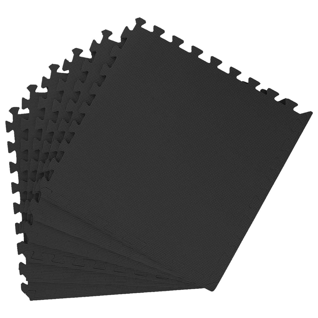 Poolbundmåtte 24 pcs Sort 8,64 m² EVA skum