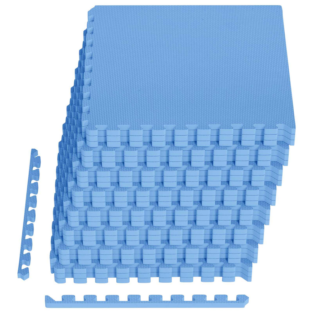 Poolbundmåtte 24 pcs Blå 8,64 m² EVA skum