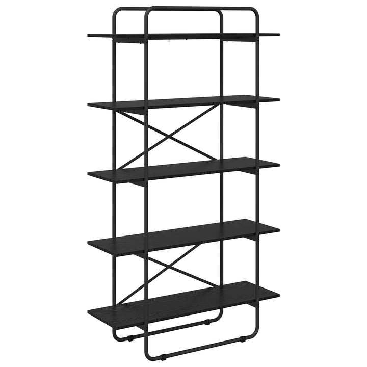 Bogreol 5 niveauer 100 x 35 x 175,5 cm Konstrueret træ Sort eg