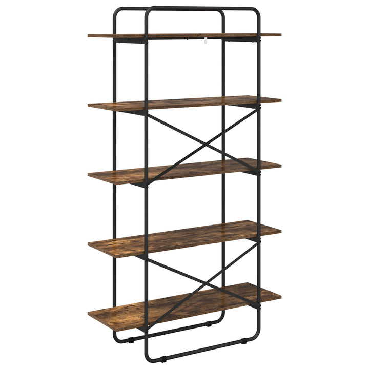 Bogreol 5 niveauer 100 x 35 x 175,5 cm PB Røget eg
