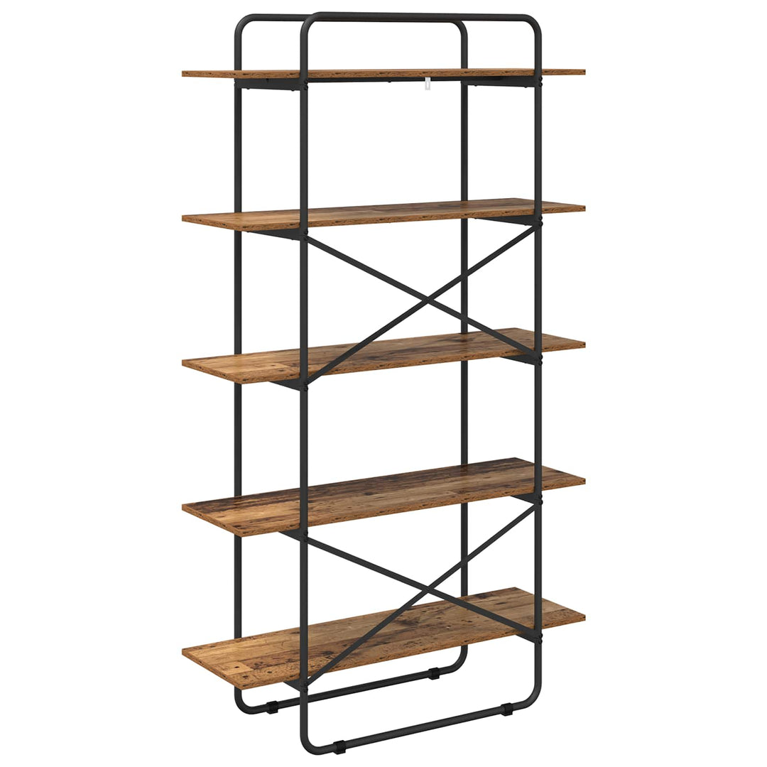 Bogreol 5 niveauer 100 x 35 x 175,5 cm PB Egetræ